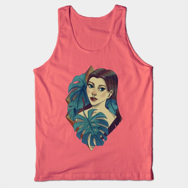 Monstera Tank Top by SaturnaNova